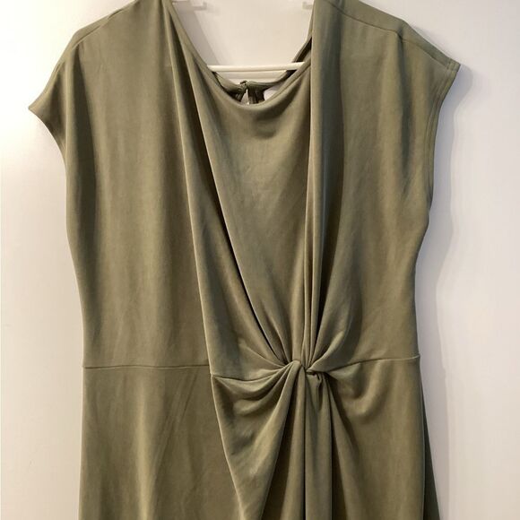 Nordstrom Rack Side Note‎ Modal Blend Midi Dress Army GREEN 2X - Picture 3 of 9